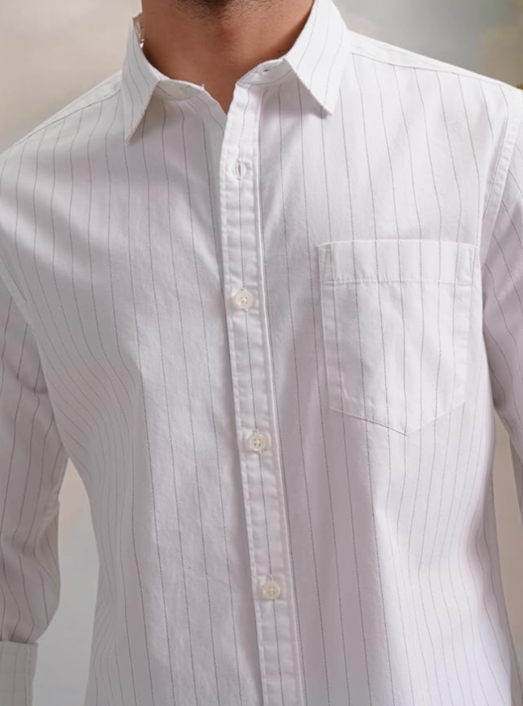 Highlander Men's Slim Fit Striped Shirt