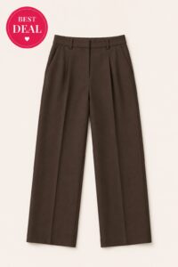 Women's Black High-Waist Wide Leg Formal Trousers