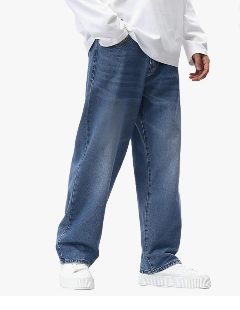 Ben Martin Men's Baggy Fit Jeans | Loose Fit High Rise Denim Pants