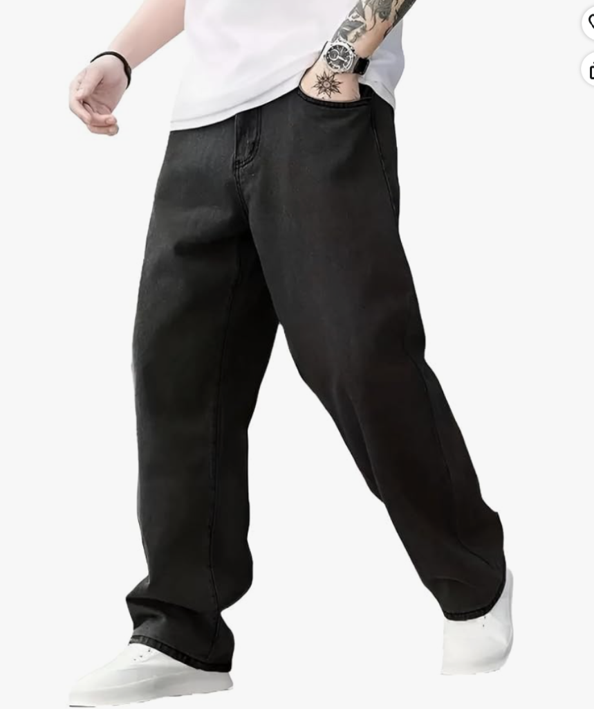 Ben Martin Men's Baggy Fit Stretchable Denim Jeans