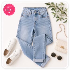 Ben Martin Women's High Waist Baggy Jeans
