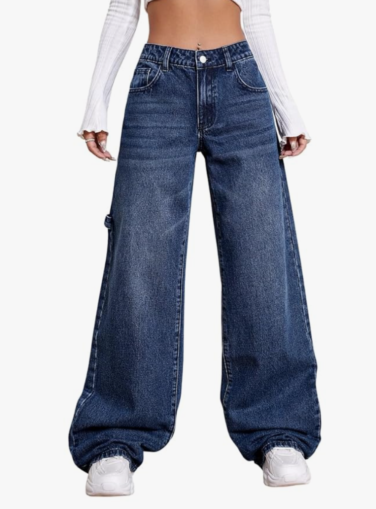 GRECIILOOKS Women's High Waist Wide Leg Jeans