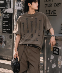 London Hills Men's Oversized Anime T-Shirt