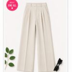 Elendra Women's High-Waisted Wide Leg Pleated Pants