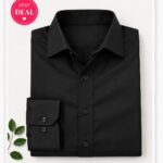 Peter England Men's Black Shirt